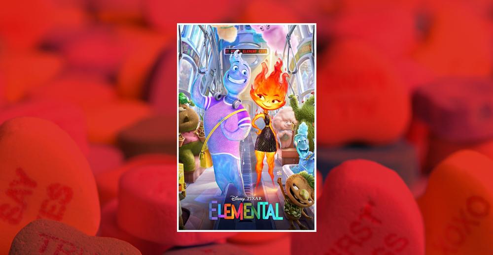 The poster of the movie Elemental.