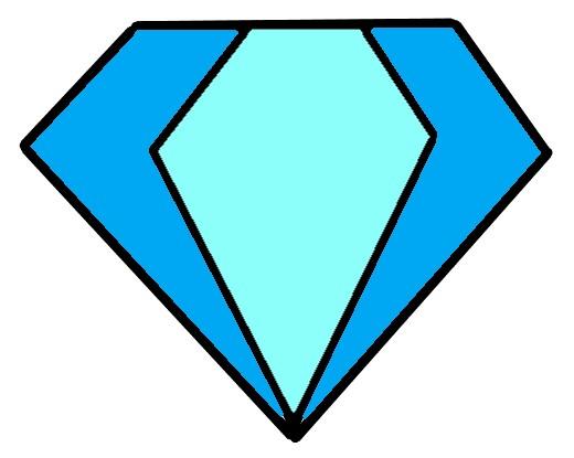 a shiny blue diamond