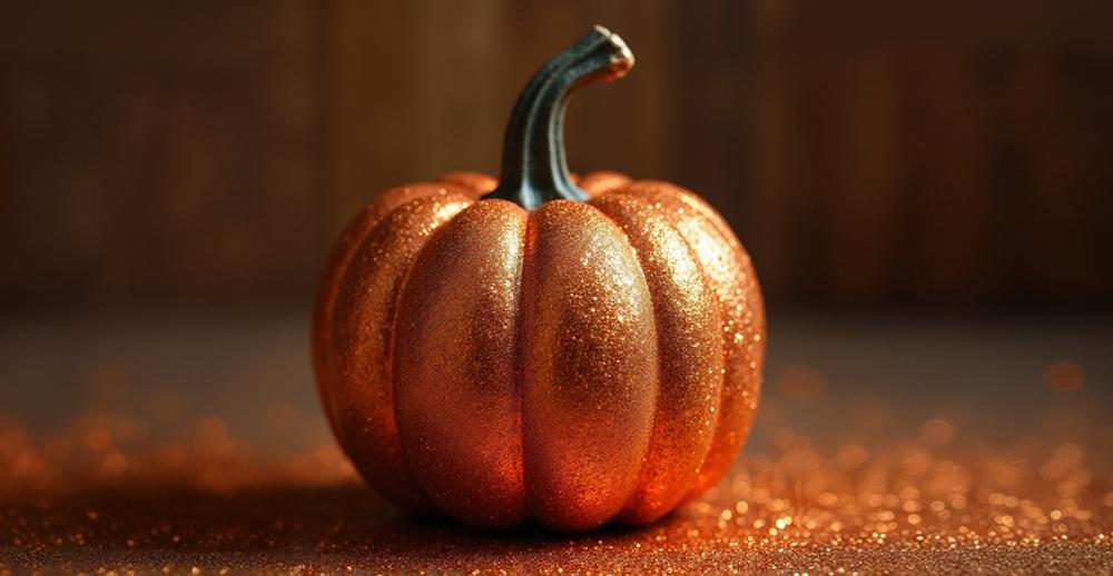 Glitter Ghost Pumpkins